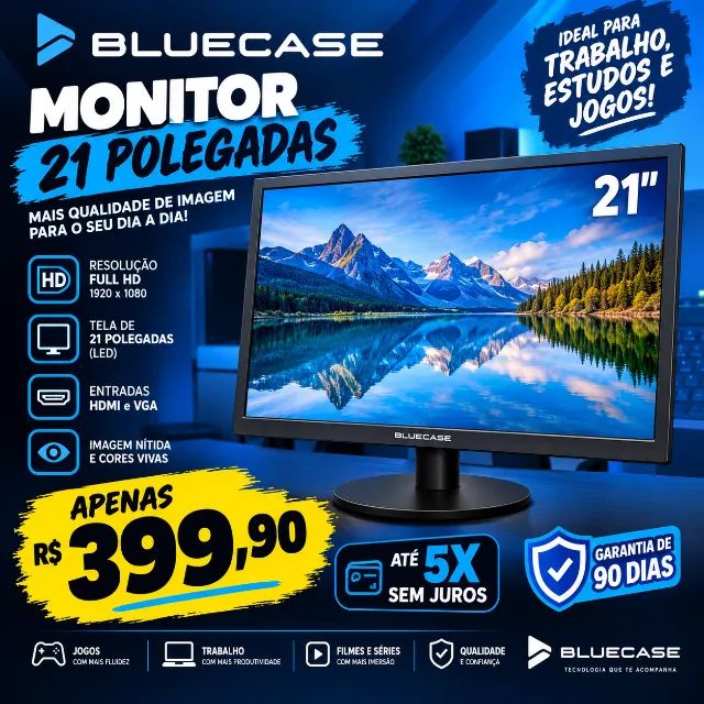 Monitor 21 Polegadas Bluecase