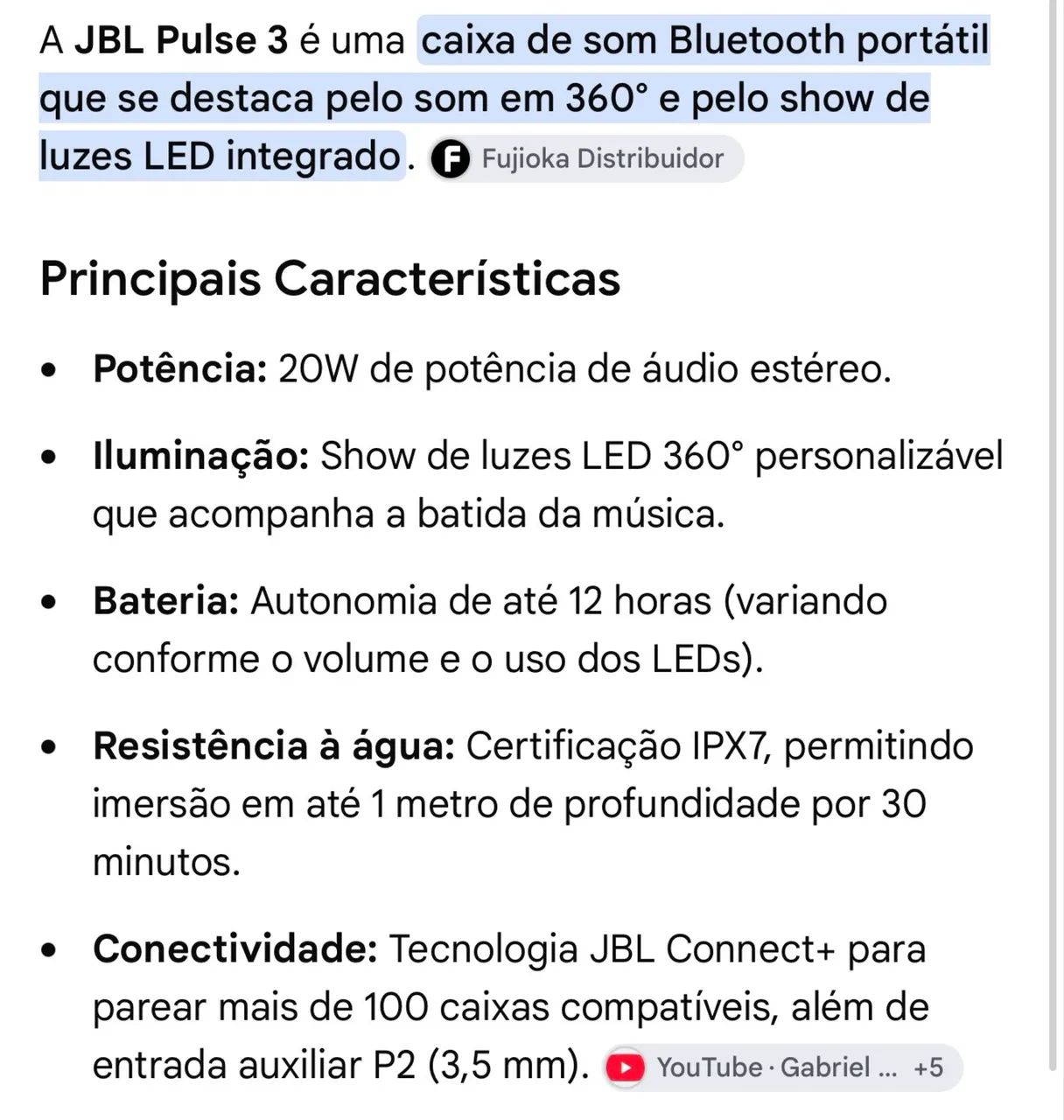 JBL Pulse OROGINAL. Com caixa e todos acessórios originais  - Foto 2