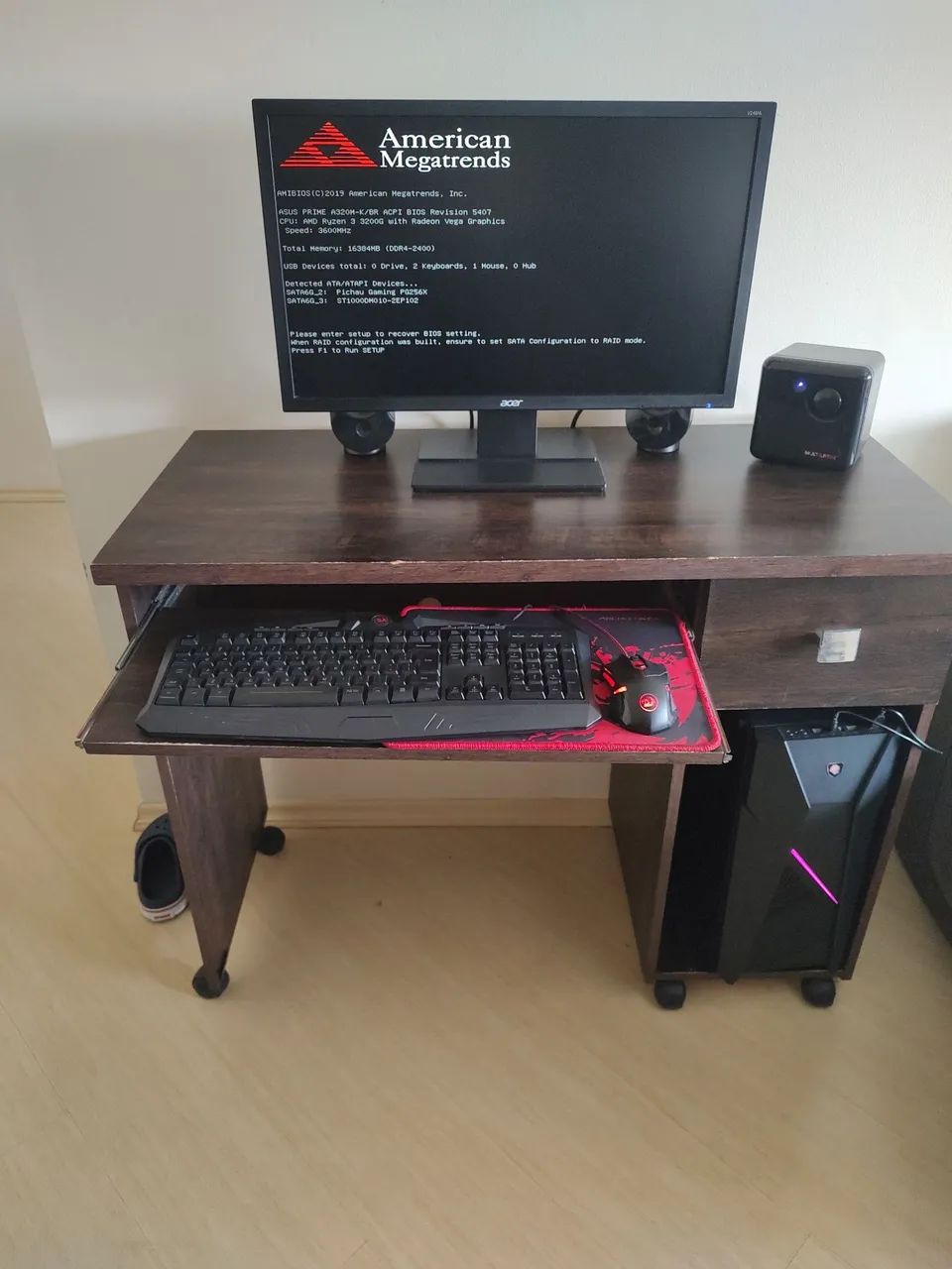 PC Gamer Pichau + Monitor + Periféricos + Escrivaninha - Completo - Foto 3