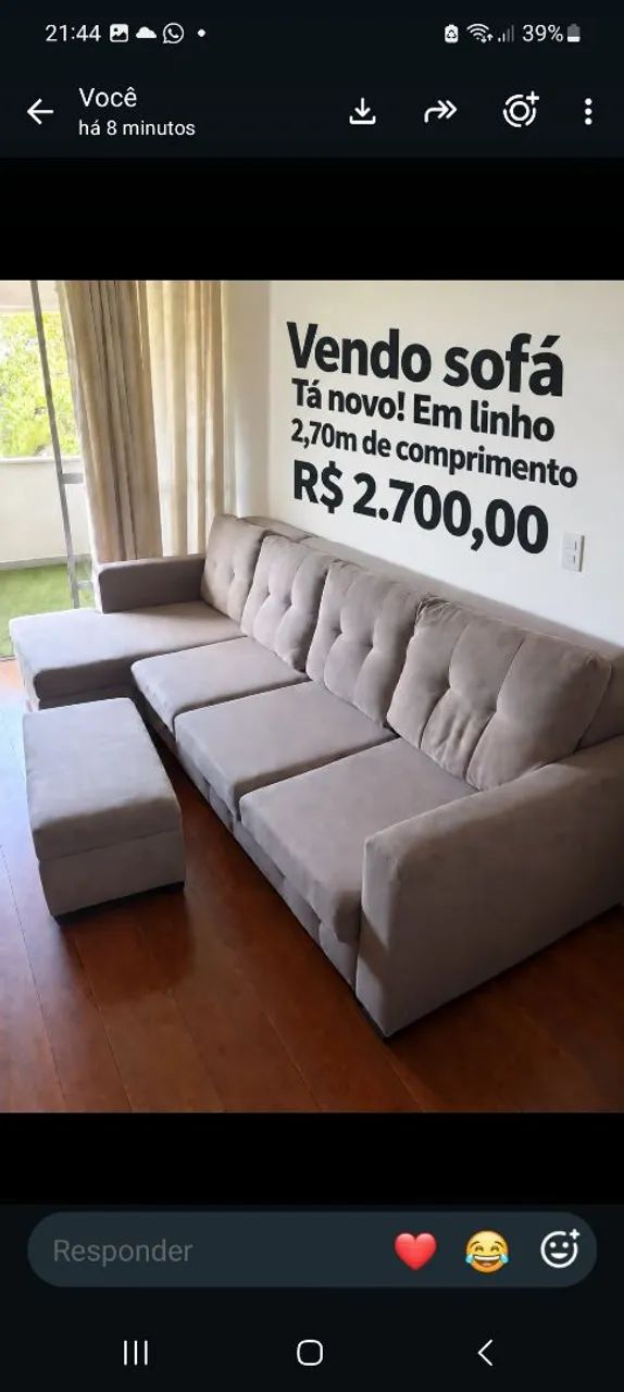 Sofa e mesa novinhos 