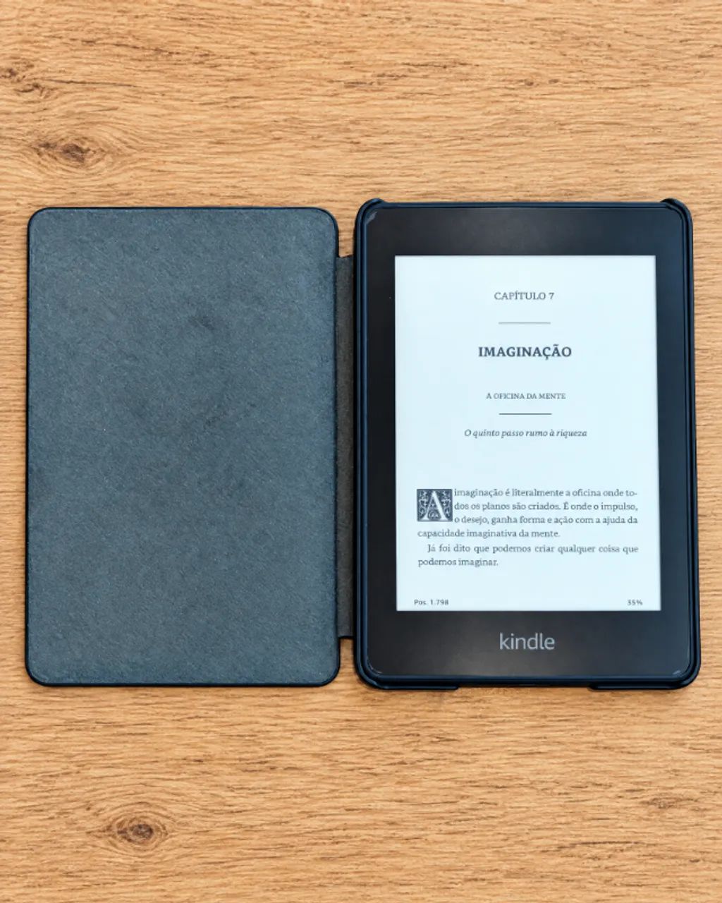 Leitor Digital Kindle Paperwhite 10ª Geração com Capa de proteção + película