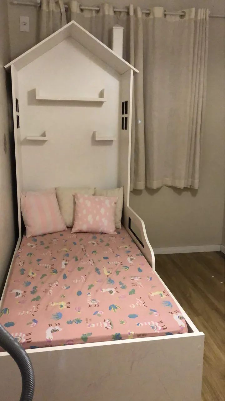Cama solteiro com auxiliar 100% MDF