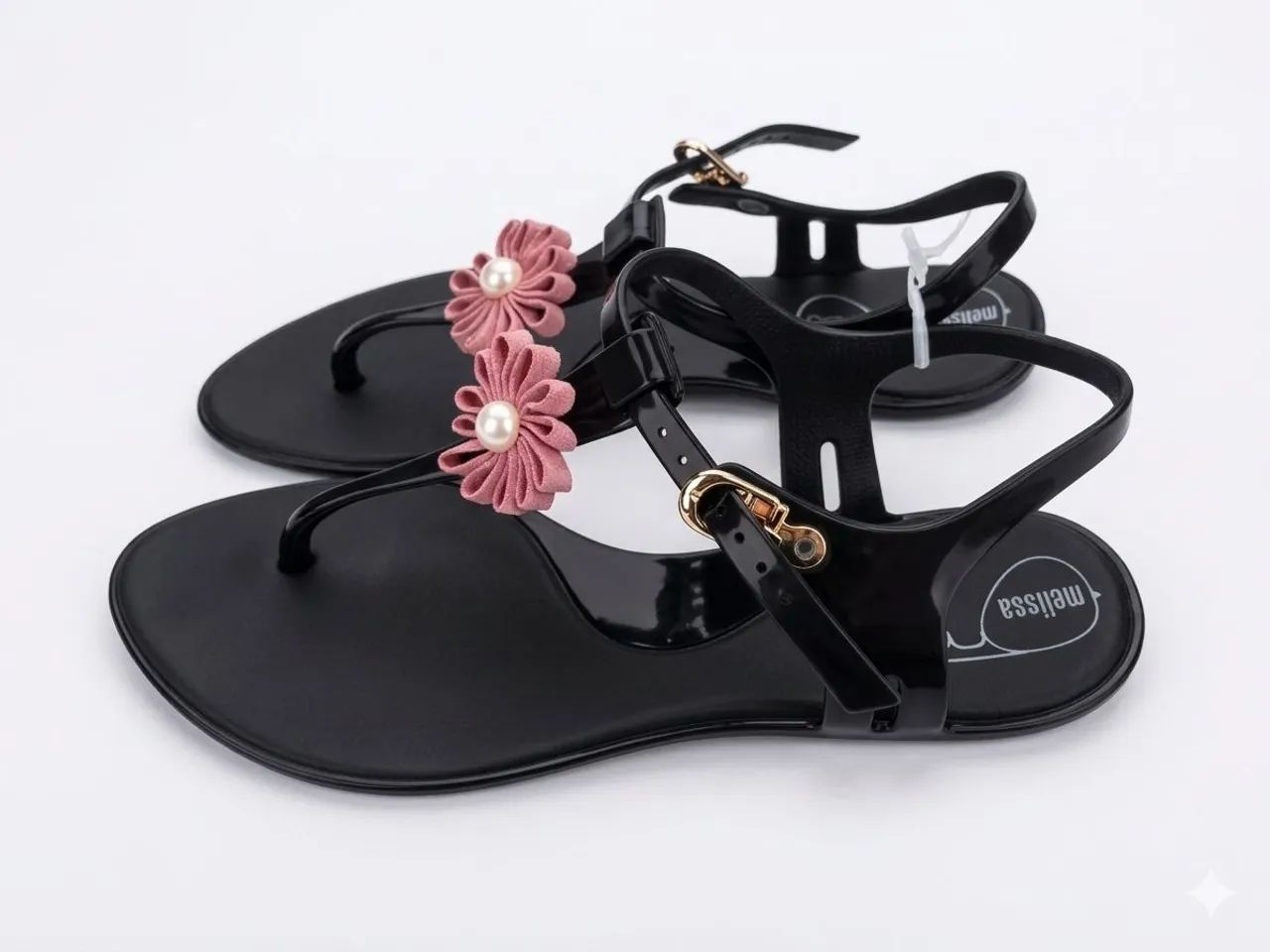 Sandália Melissa Nova Customizada Com Florzinha - Nº 36 - Foto 3