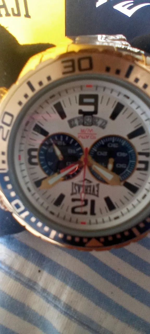 Relógio evelast banhado a ouro