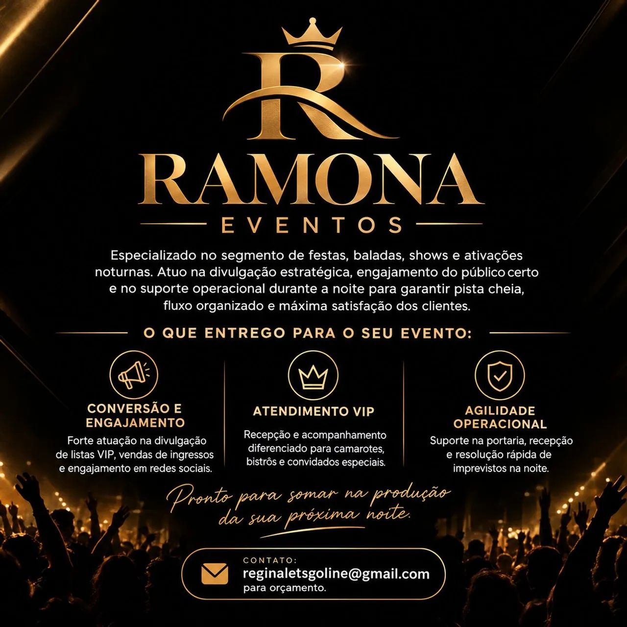 Equipe para eventos e festas 