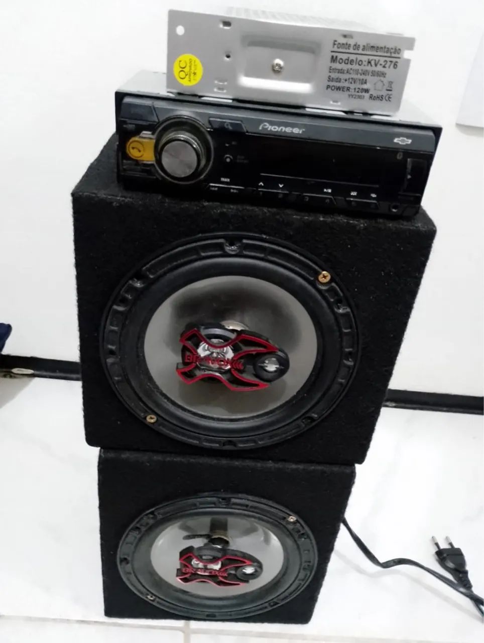Som Automotivo Pioneer Bluetooth e Alto-falantes Bravox (B3X60X) - Foto 5