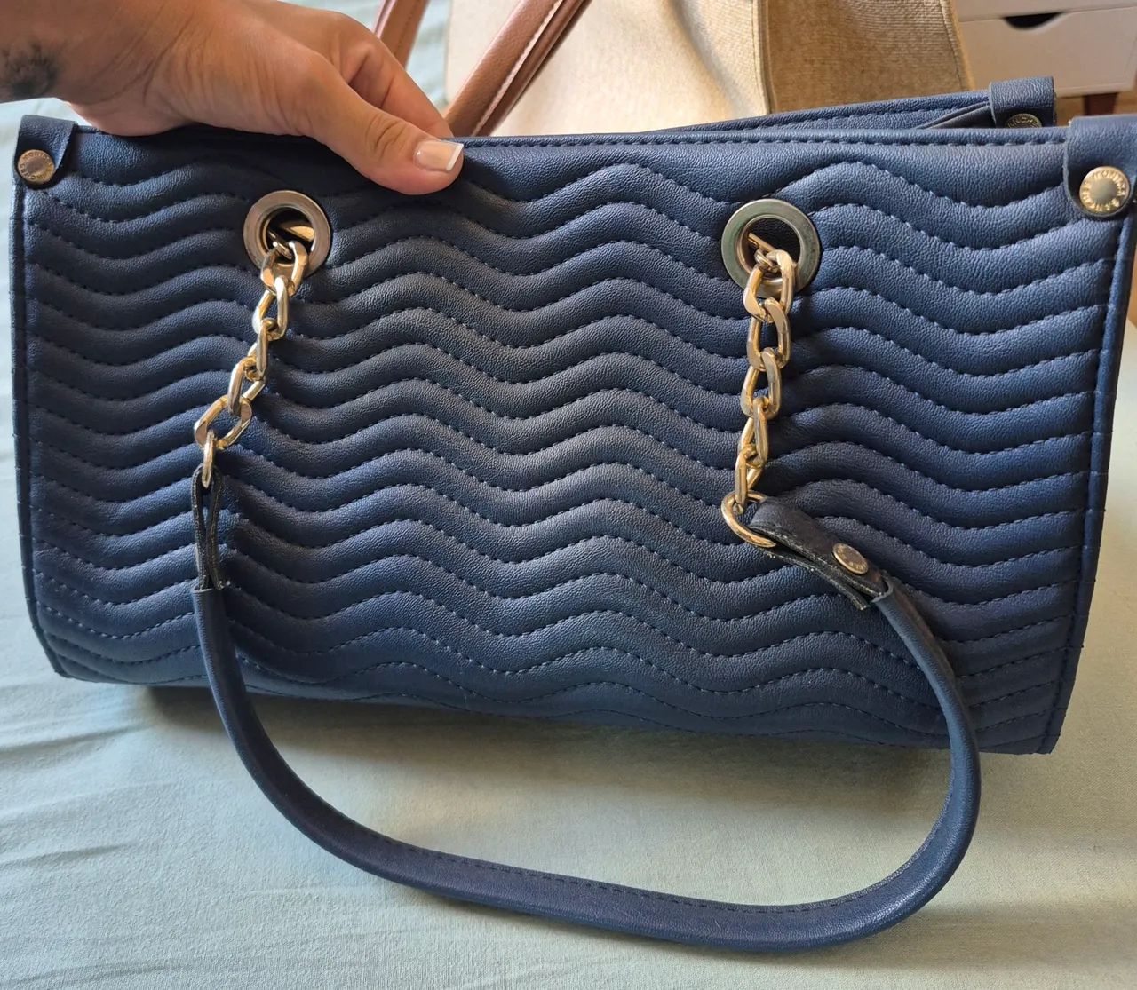 Bolsa Azul marca Mônica Sanches - Foto 2