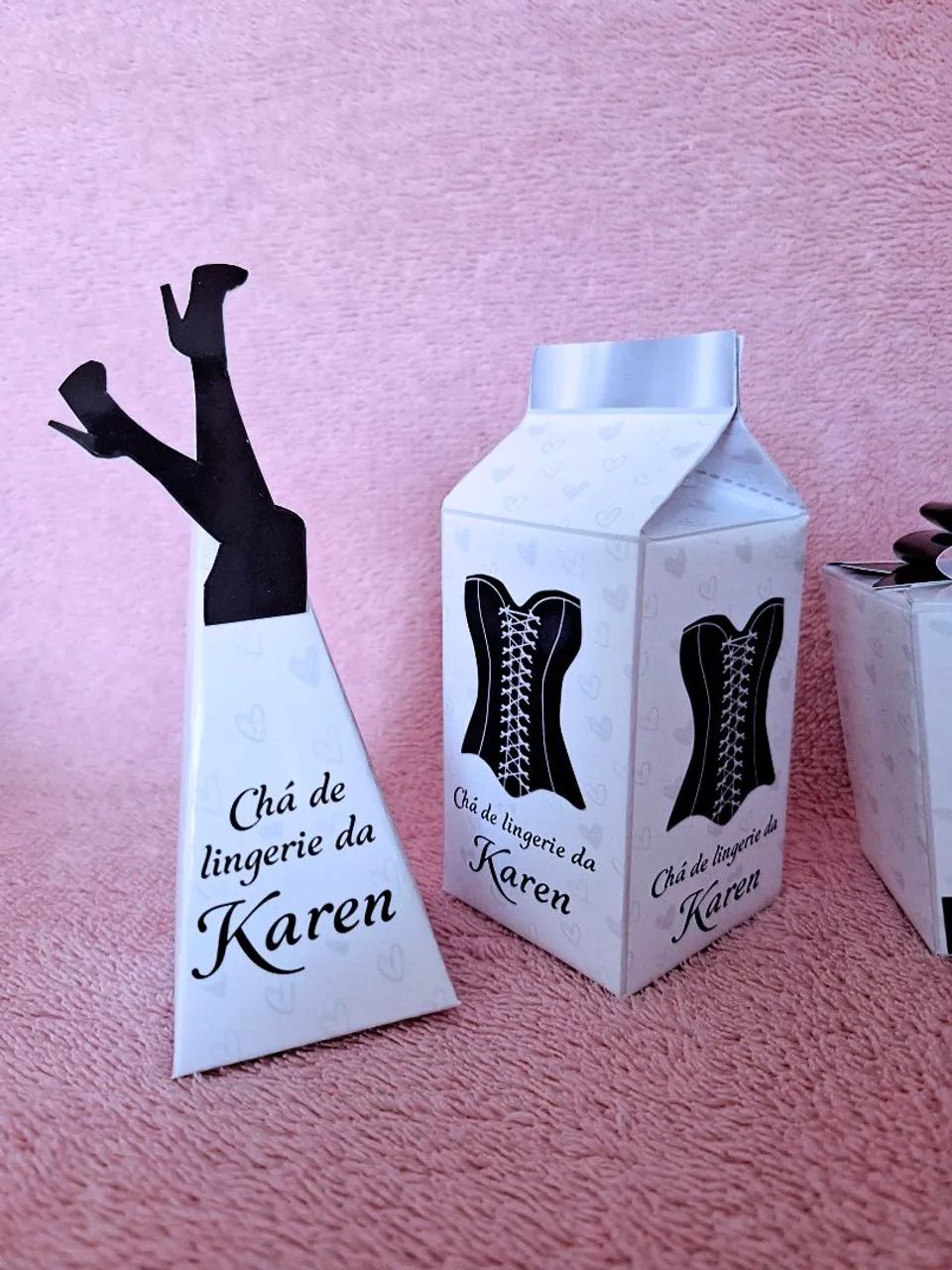 Chá de lingerie - Caixinhas personalizadas lembrancinha  - Foto 3