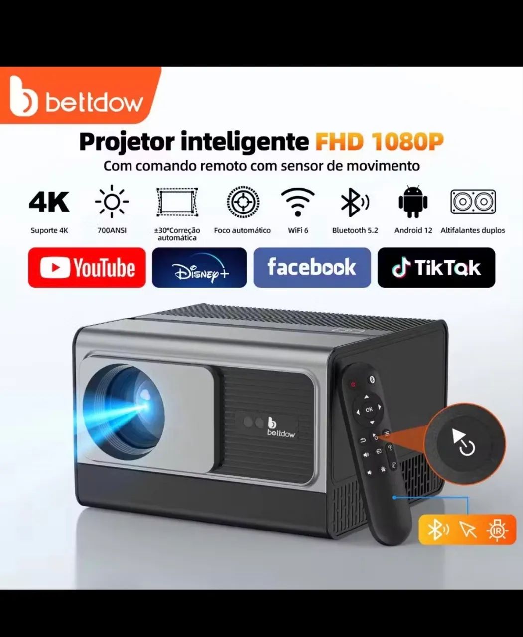 Projetor smart 4k - Foto 4