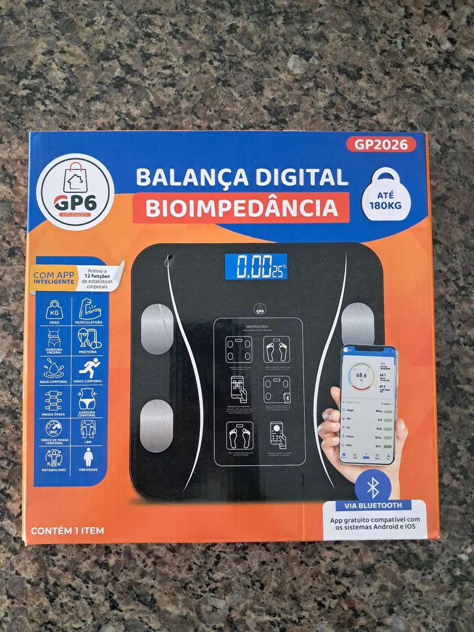 Balança digital bioimpedância