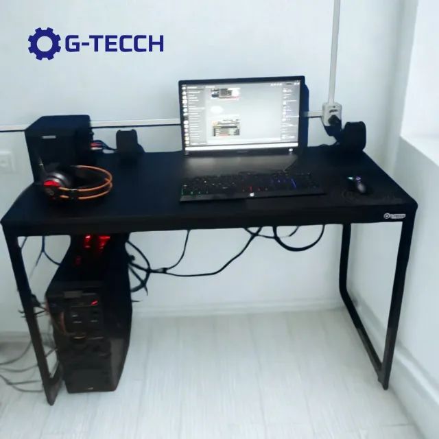 Escrivaninha Reforçada 120cm NOVA Mesa Multiuso Industrial para Computador Notebook Gamer - Foto 2