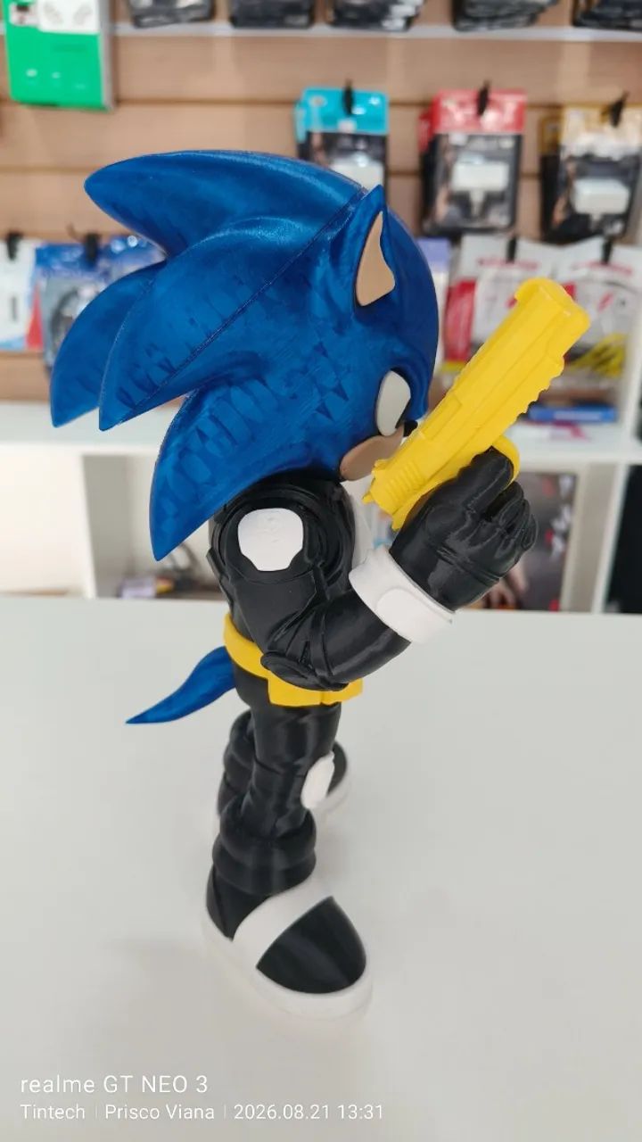 Sonic Justiceiro 30cm - Boneco 3D Colecionável - Foto 5