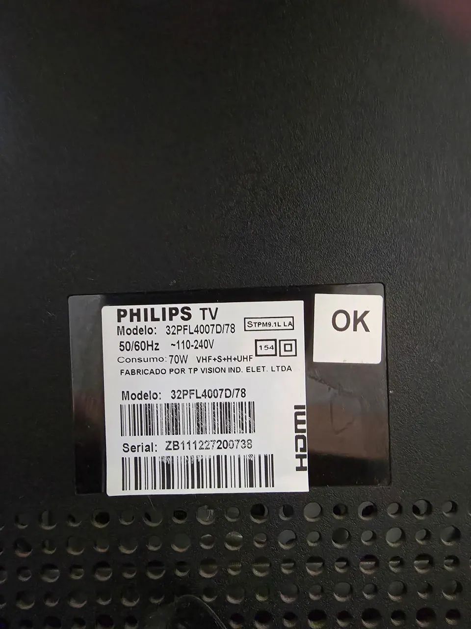 TV Philips Digital 32" e controle - Foto 5