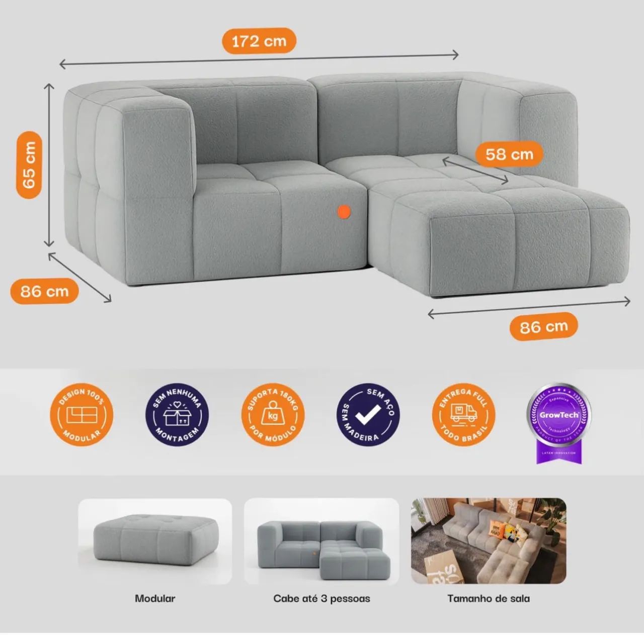 Sofa pra duas pessoas  - Foto 4