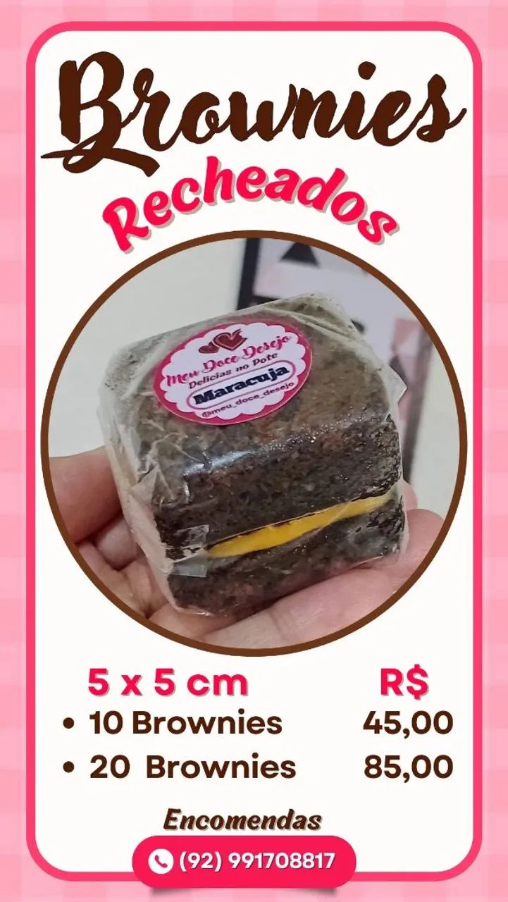 Quer uma Renda Extra? Venda Brownies Recheados