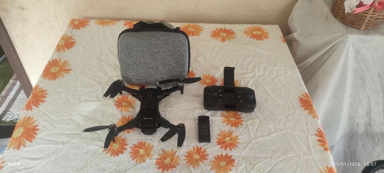 Drone 2 baterias - Case e Cabos