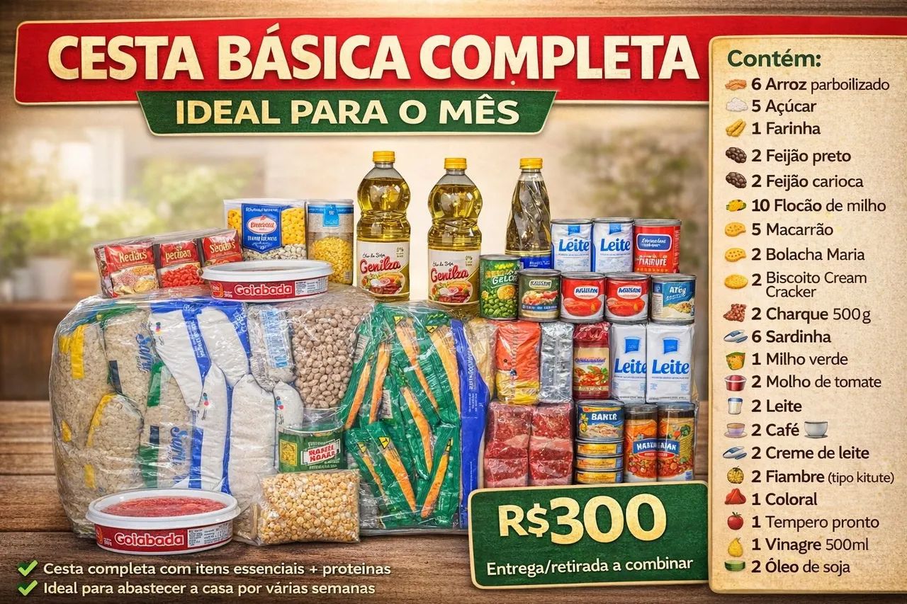 Cesta Básica Alimentos Completa - Foto 2