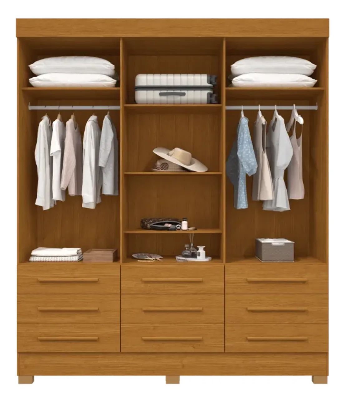 Guarda Roupa 9 Gavetas 100% MDF Débora - Foto 4