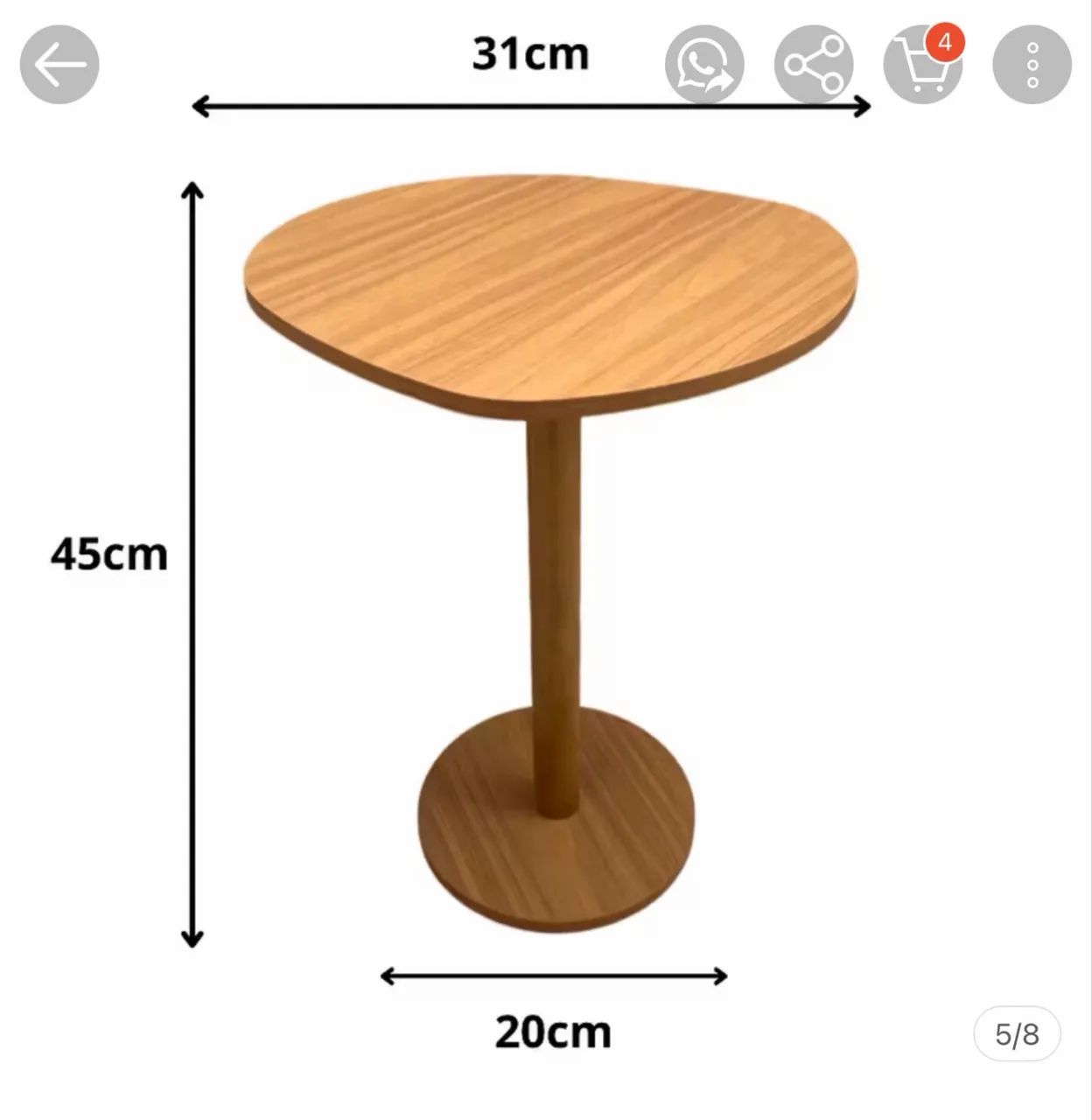 Mesa de centro sala e mesinha de canto sofá  - Foto 4
