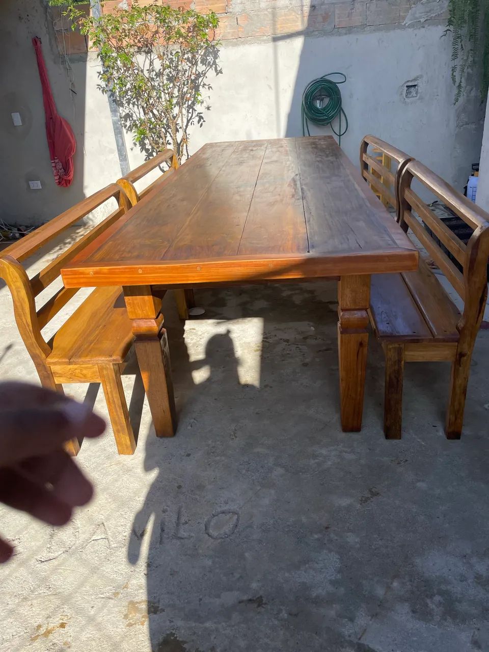 Mesa de madeira Freijó maciça  - Foto 2