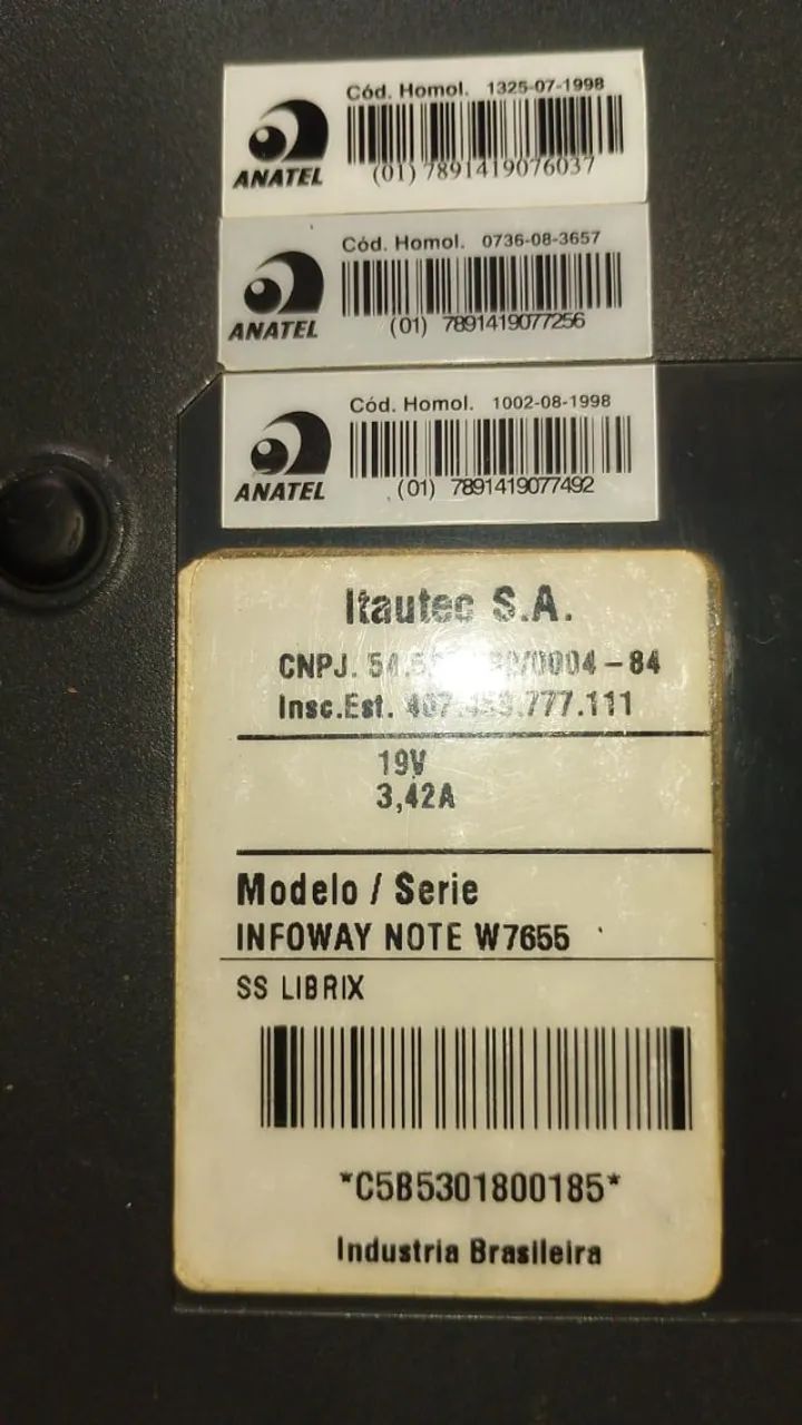 Notebook itautec infoway note w7655 com defeito - Foto 4