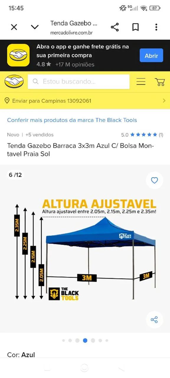 Tenda gazebo 3x3 - Foto 3