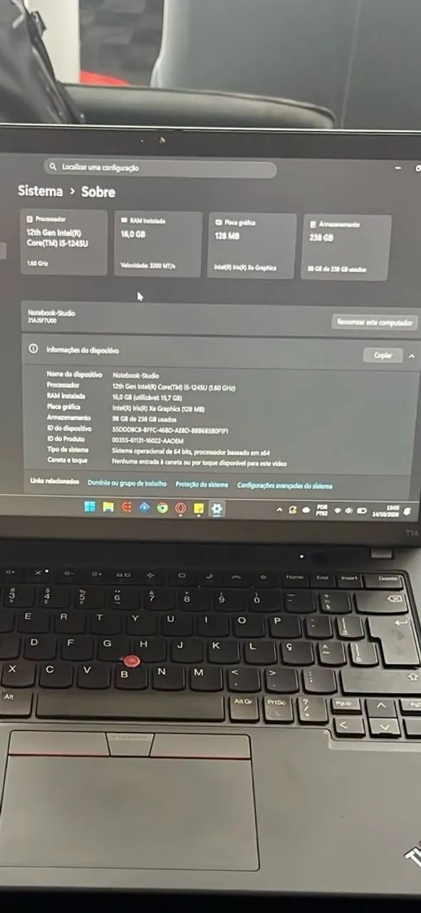 Notebook Lenovo T14