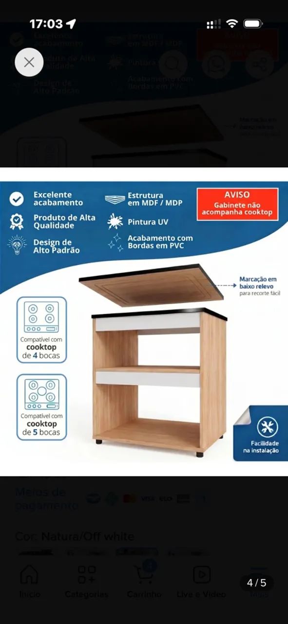 suporte forno, microondas e cooktop - Foto 2