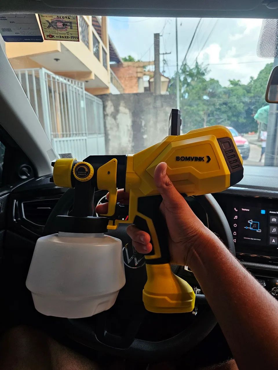 Pistola de pintura 550w 127v com led