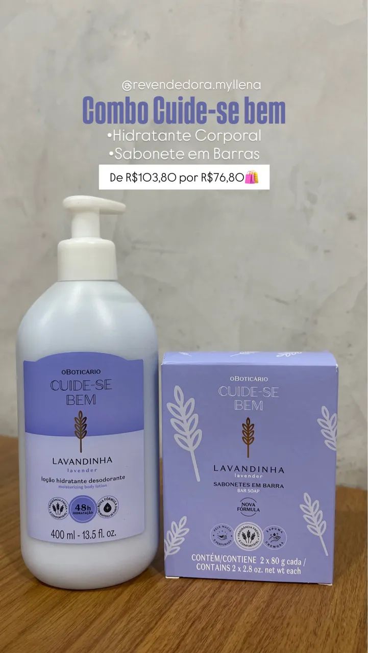 Combo Lavandinha Boticário 