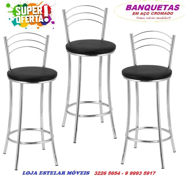 Lindas banquetas alta para área gourmet - Foto 5