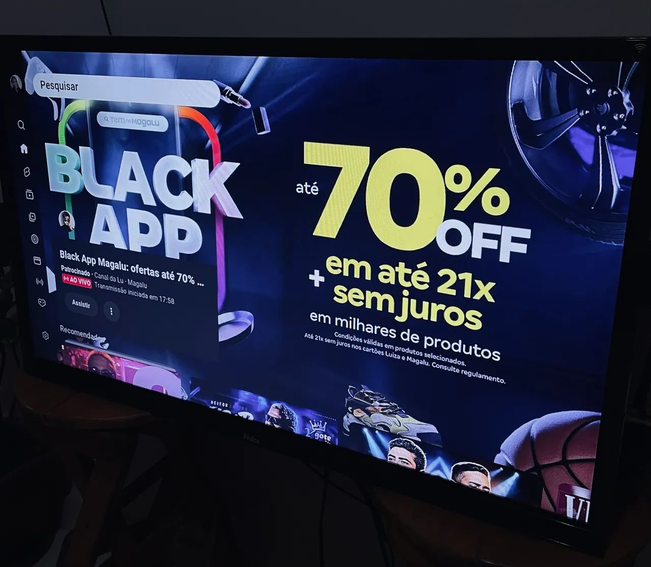 Smart TV Philco 32" LED HD  - Semi-nova com Wi-Fi - Foto 3