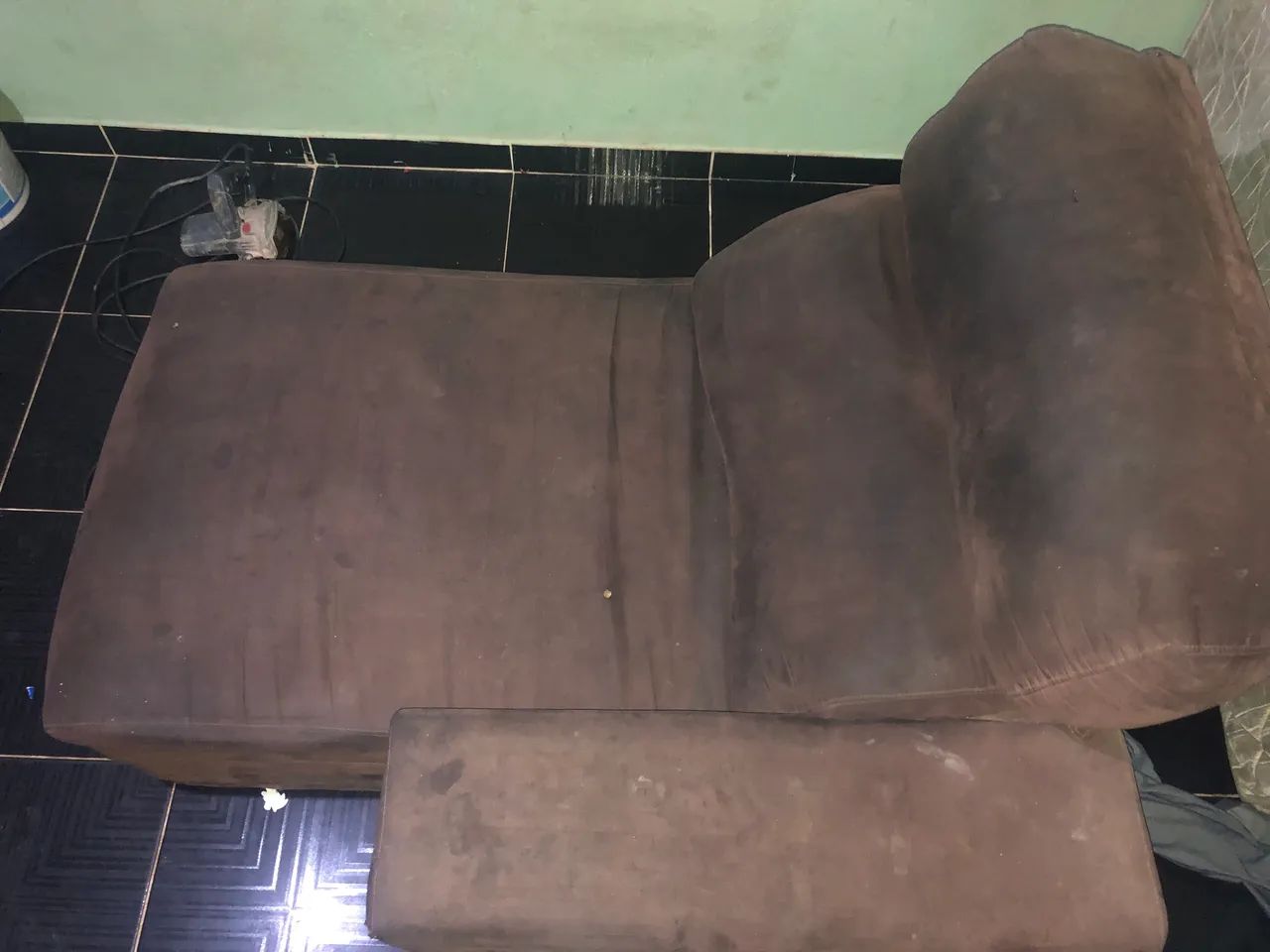 Módulo de Sofá Retrátil e Reclinável Marrom Suede (1 Lugar / Chaise) - Foto 2