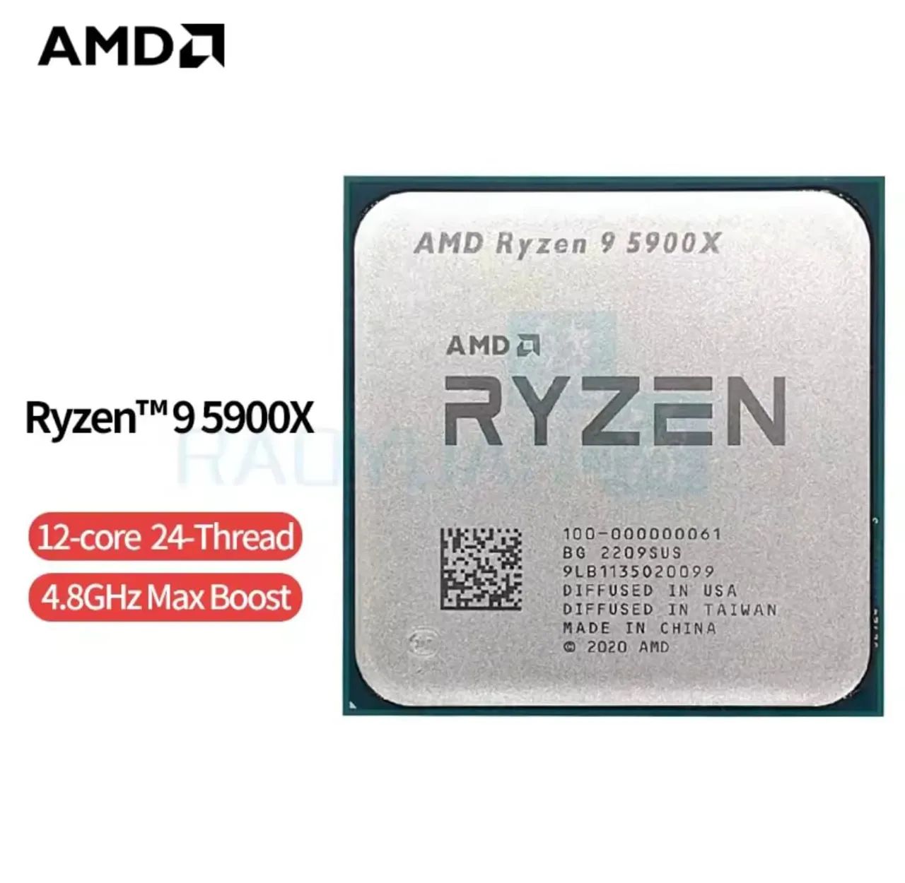Processador Ryzen 9 5900X 12 Cores 24 Threads 3.7GHz-TURBO 4.8GHz