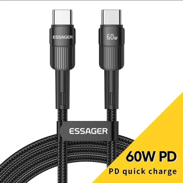 Carregador Essager 30W Tipo C + Cabo USB Tipo C 50cm - Foto 4
