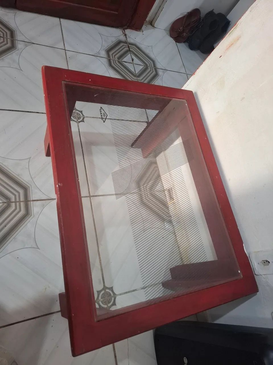 MESA DE CENTRO VIDRO MADEIRA - Foto 2