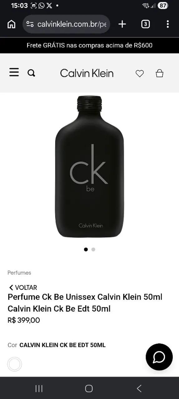 Perfume Ck Be 50 ml