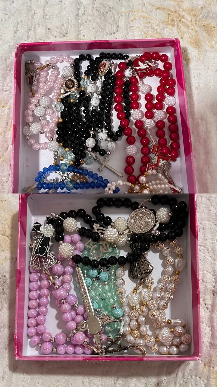 Miçangas e adereços para confecção de terços - Foto 4