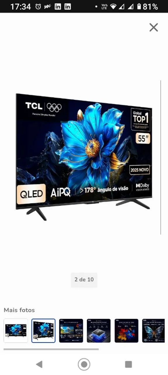 Tv led TCL 55 polegadas 