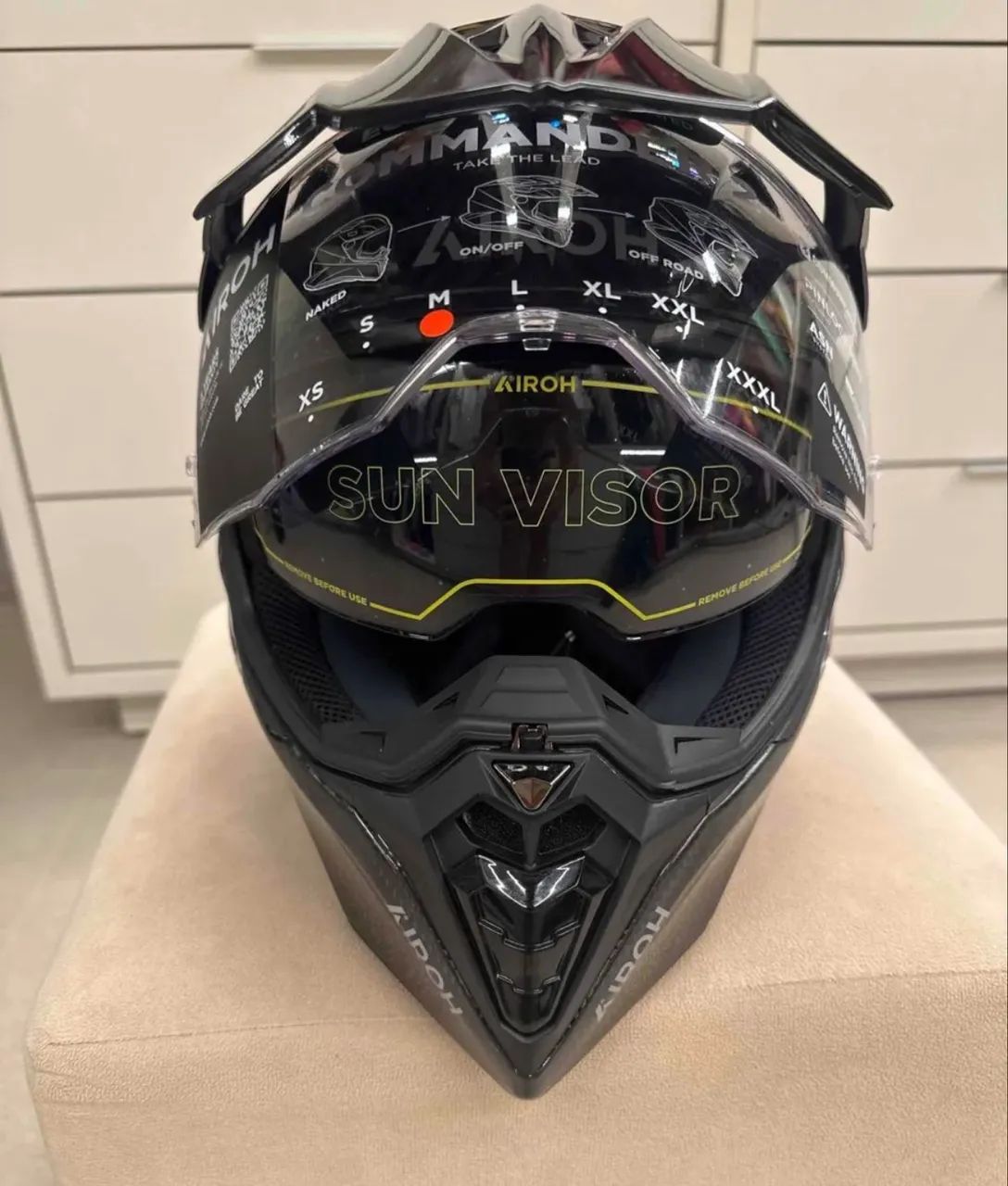 CAPACETE AIROH COMMANDER 2 FULL CARBON - Foto 3