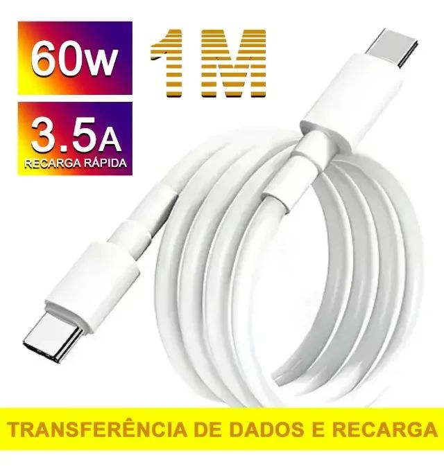 Carregador MaxOne Turbo com Cabo 1m USB-C Branco - Foto 3