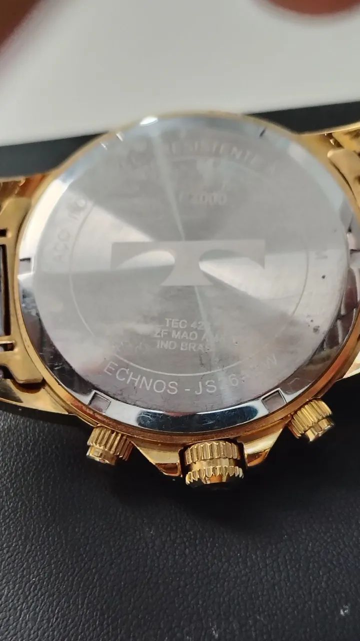 Relógio technos cronógrafo Dourado  - Foto 2