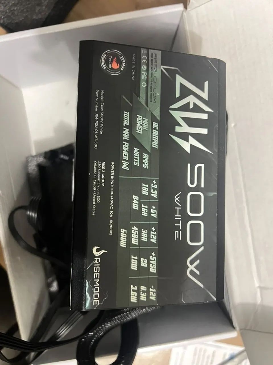 Fonte 500w Zeus risemode - Foto 3