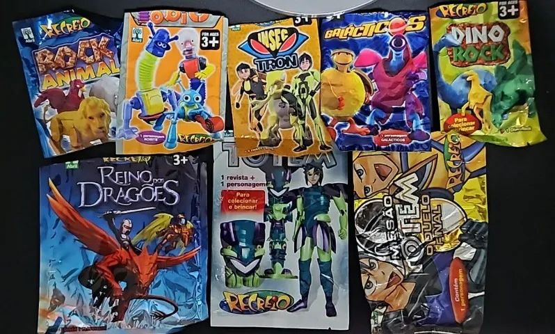 Embalagens coleções Revista Recreio