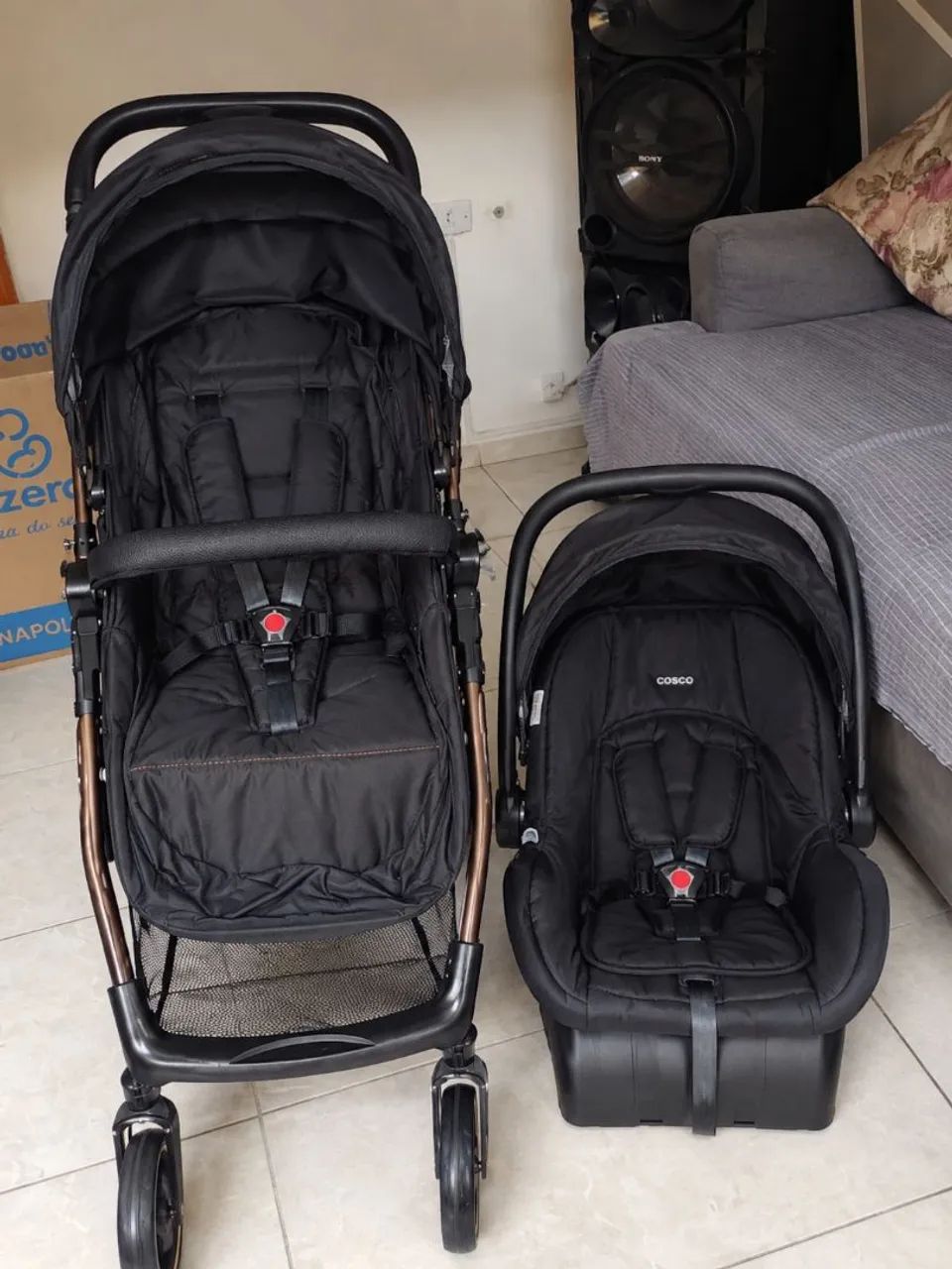 Carrinho+ bebê conforto 