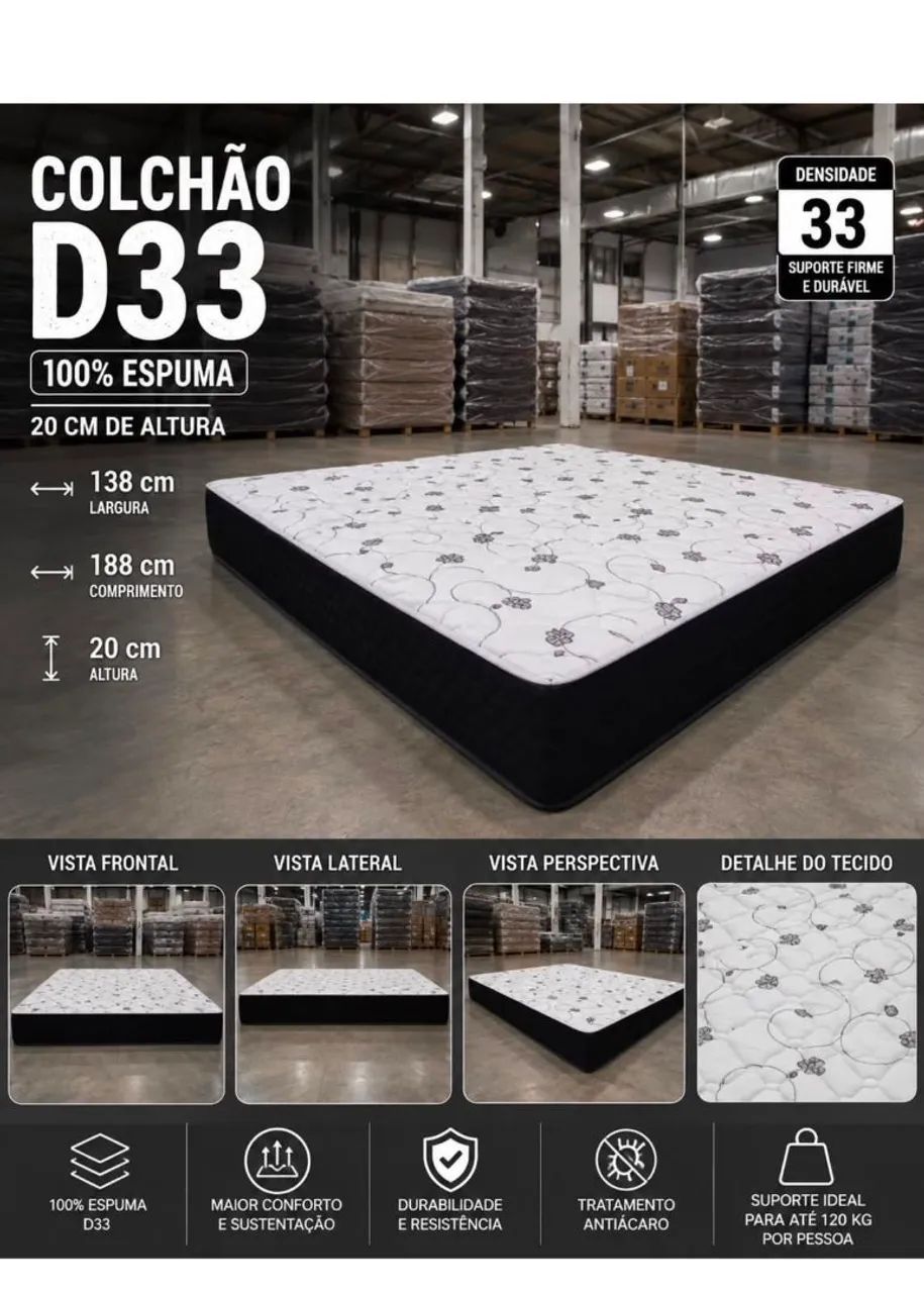 Promoção base e colchão 20cm novos  - Foto 2