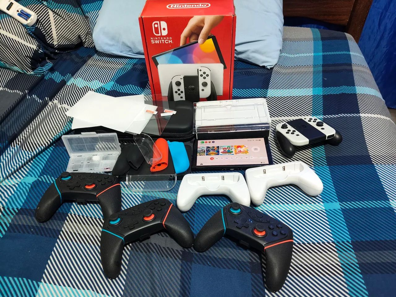 Nintendo switch oled com acessorios