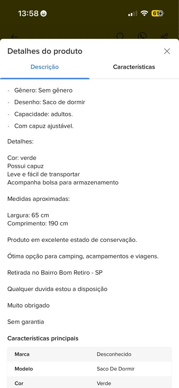Saco para dormir  - Foto 4
