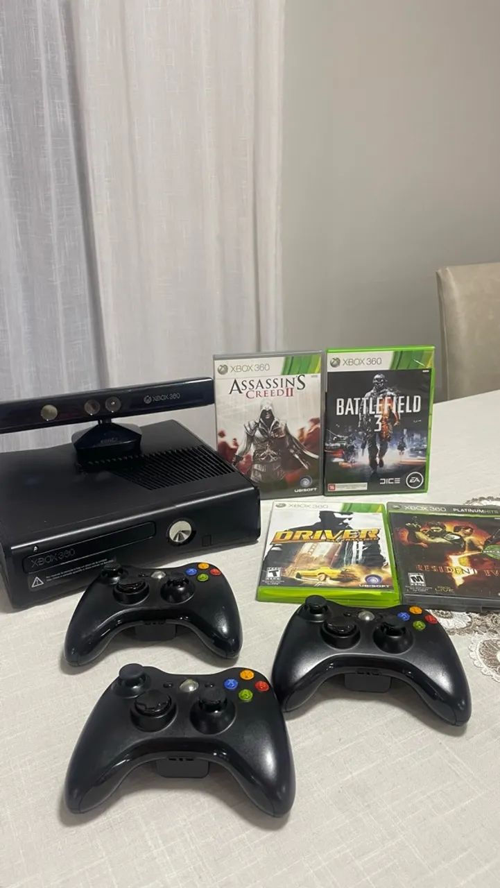 Xbox 360 + 4 jogos 