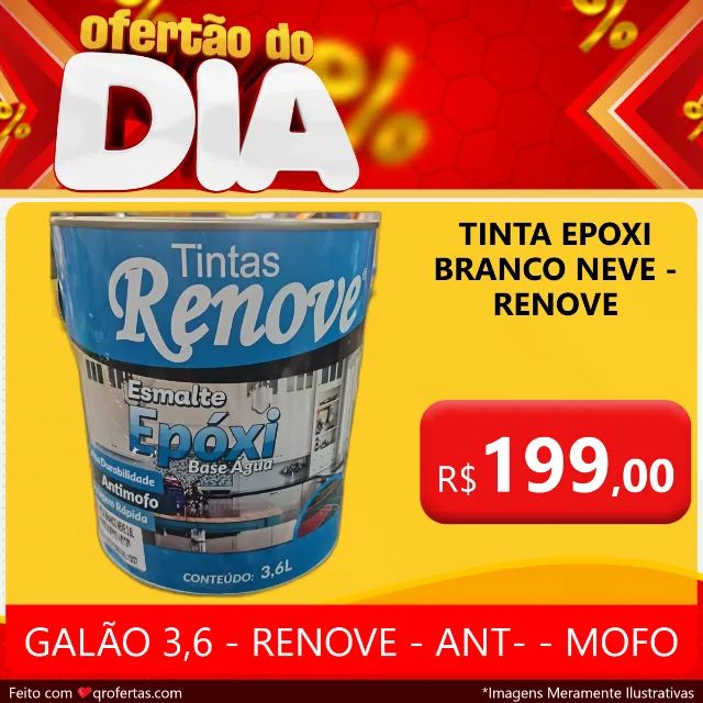 TINTA EPOXI ANTI-MOFO BRANCO NEVE GALÃO 3,6 LITROS ALTA DURABILIDADE E SECAGEN RÁPIDA 